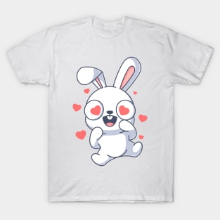 Bunny in love cartoon T-Shirt